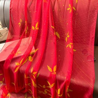 Sheer Organza Silk Road Whisper Long Scarf