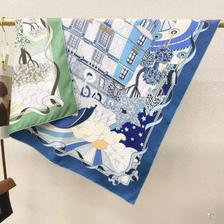 100% Real Silk Twill 90x90cm - 77g (with Pack) Square Scarf