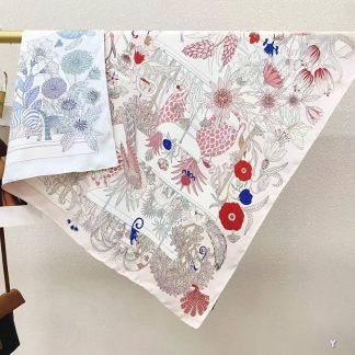 100% Real Silk Twill 90x90cm - 77g (with Pack) Square Scarf