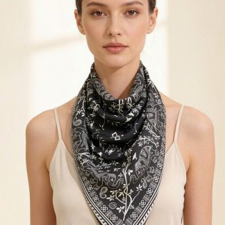 100% Real Silk Crepe Satin 90x90cm – Heavyweight 55g (with Pack) Square Scarf