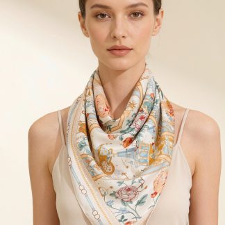 100% Real Silk Crepe Satin 90x90cm – Heavyweight 55g (with Pack) Square Scarf