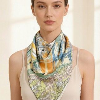 100% Real Silk Crepe Satin 90x90cm – Heavyweight 55g (with Pack) Square Scarf