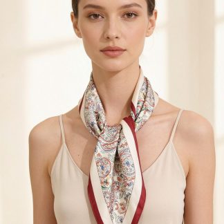 100% Real Silk Silk Crepe Satin 90x90cm – Heavyweight 55g (with Pack) Square Scarf