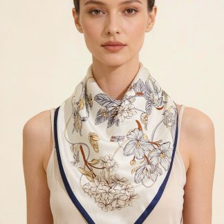 100% Real Silk Crepe Satin 90x90cm – Heavyweight 55g (with Pack) Square Scarf